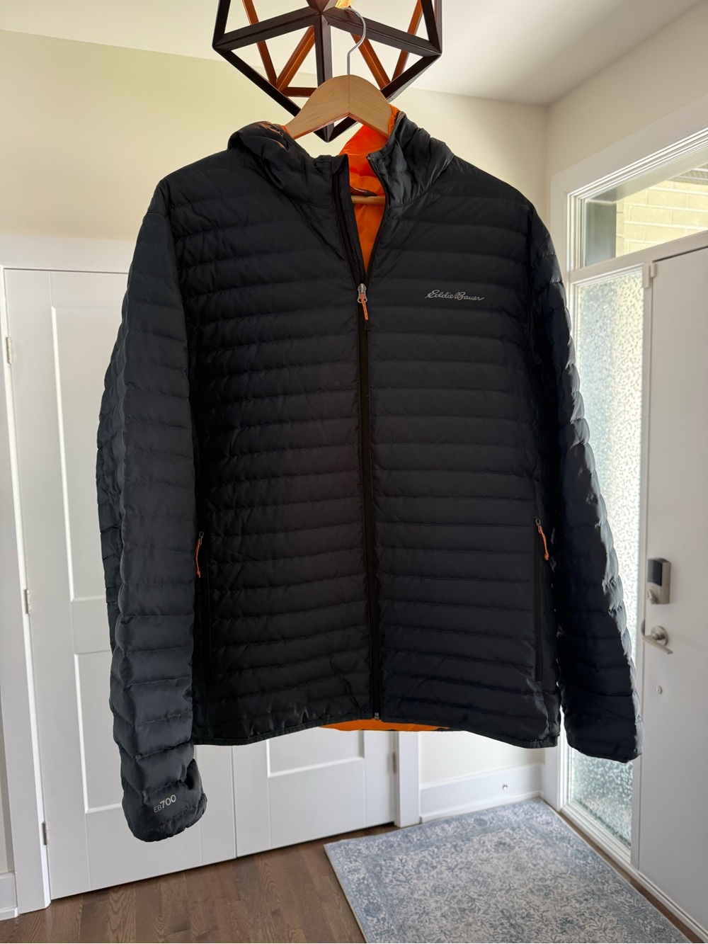 Eddie Bauer Men’s Navy Jacket with Hood XL